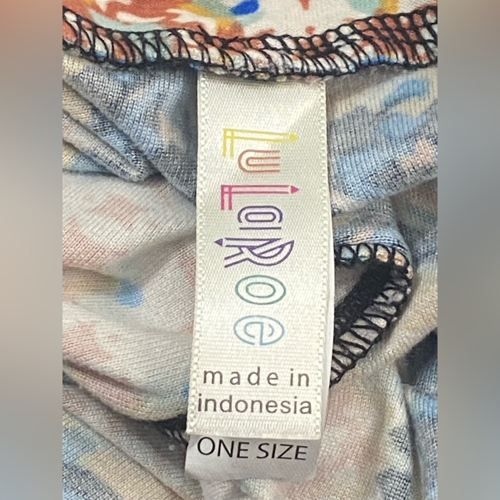 NWOT LuLaRoe Multicolor Patterned Leggings OS - Picture 4 of 6